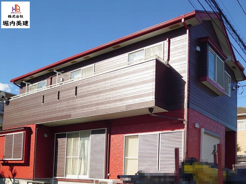 船橋市の堀内美建が外壁塗装屋根塗装施工した高野台の戸建て