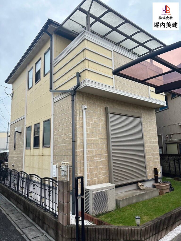 船橋市にある堀内美建が外壁屋根のリフォーム塗装をした柏市根戸の戸建て住宅