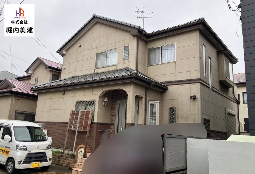 船橋市にある堀内美建が外壁屋根のリフォーム塗装をした船橋市三咲の戸建て住宅