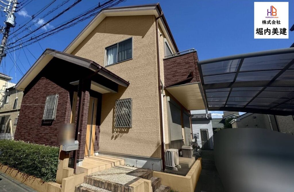 船橋市にある堀内美建が外壁屋根のリフォーム塗装をした八千代市緑が丘の戸建て住宅