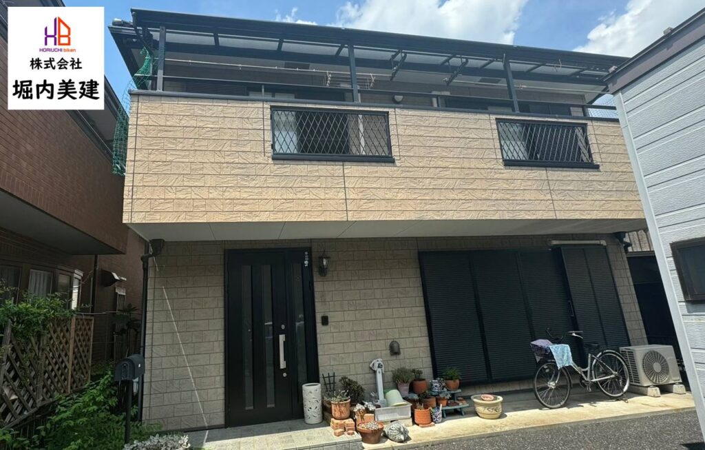 船橋市にある堀内美建が外壁屋根のリフォーム塗装をした松戸市八ヶ崎の戸建て住宅