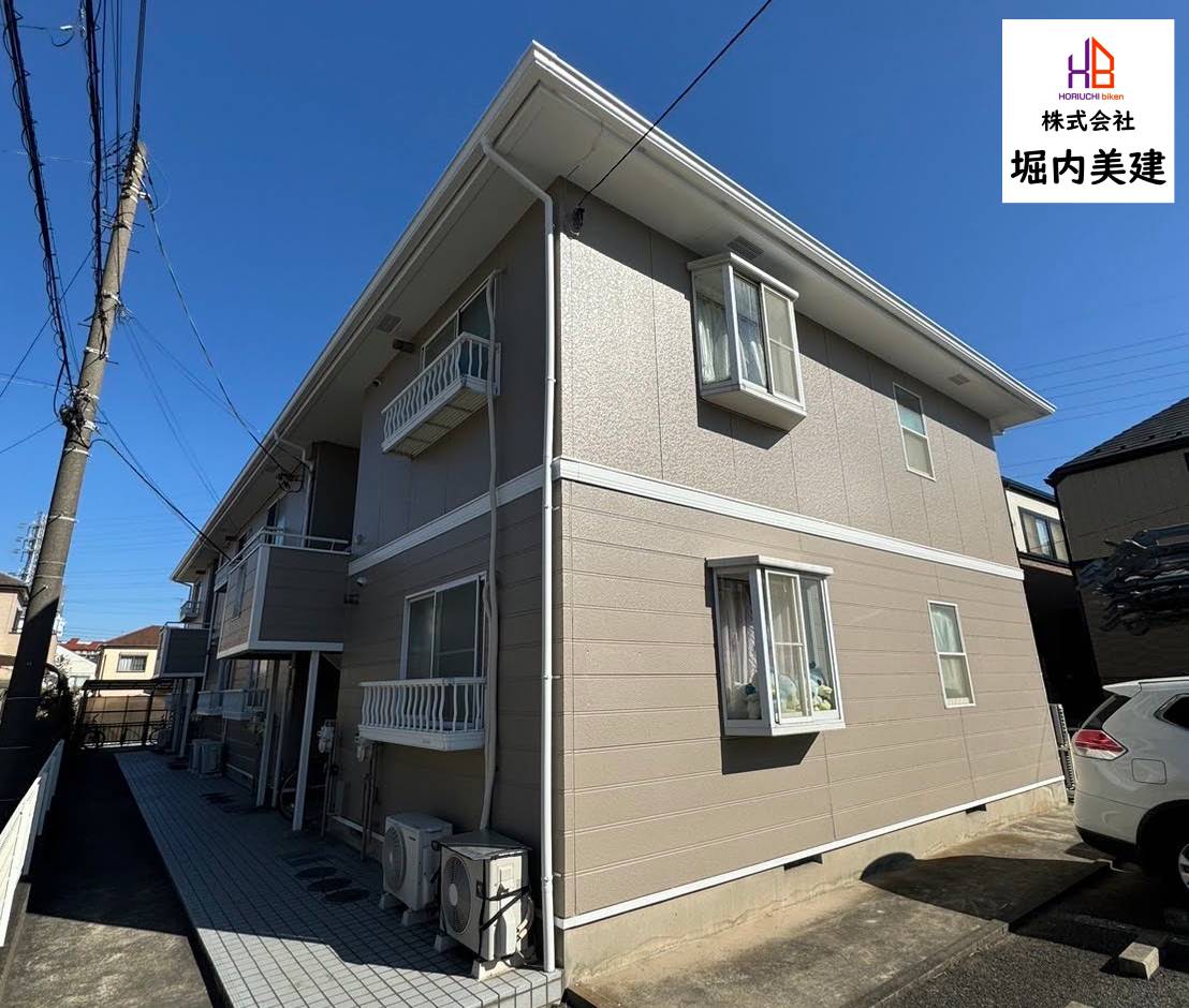 エステートピアafter 船橋市の堀内美建が外壁塗装を施工する千葉市花見川区のアパート