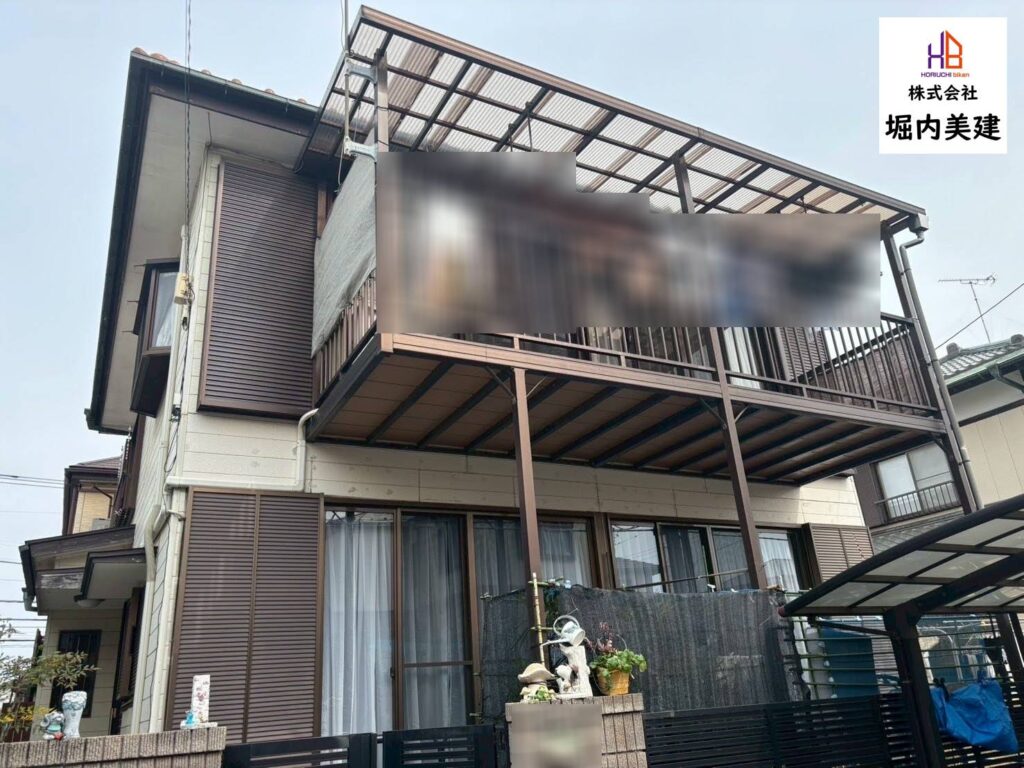 船橋市の堀内美建が外壁塗装を施工する千葉市稲毛区宮野木の戸建て住宅