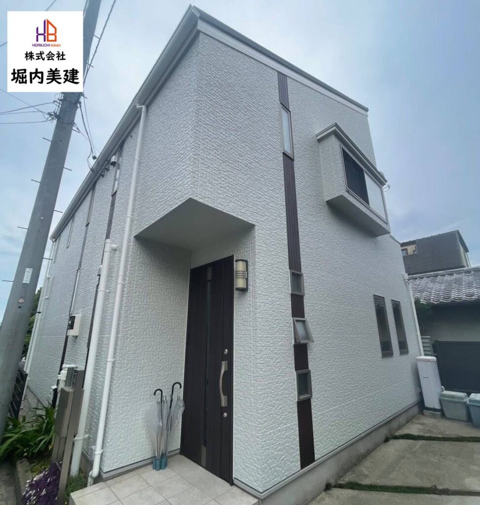 船橋市の堀内美建が外壁塗装を施工する松戸市岩瀬の戸建て住宅