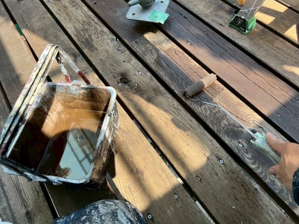 ウッドデッキ塗装