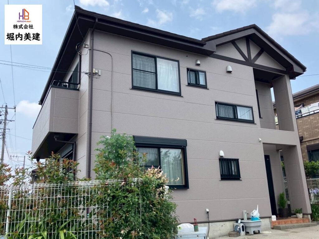 船橋市の堀内美建が外壁塗装を施工する野田市山崎の戸建て住宅