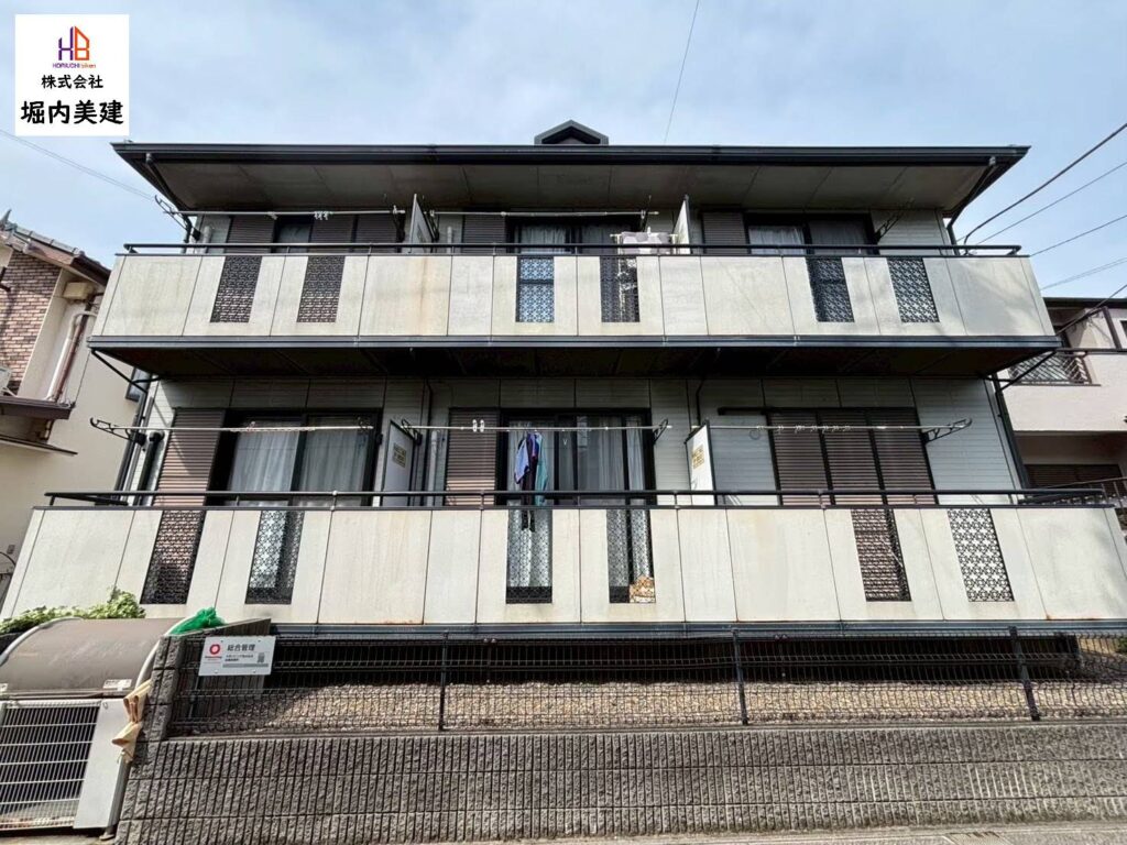 船橋市の堀内美建が外壁塗装を施工する船橋市前原西のアパート