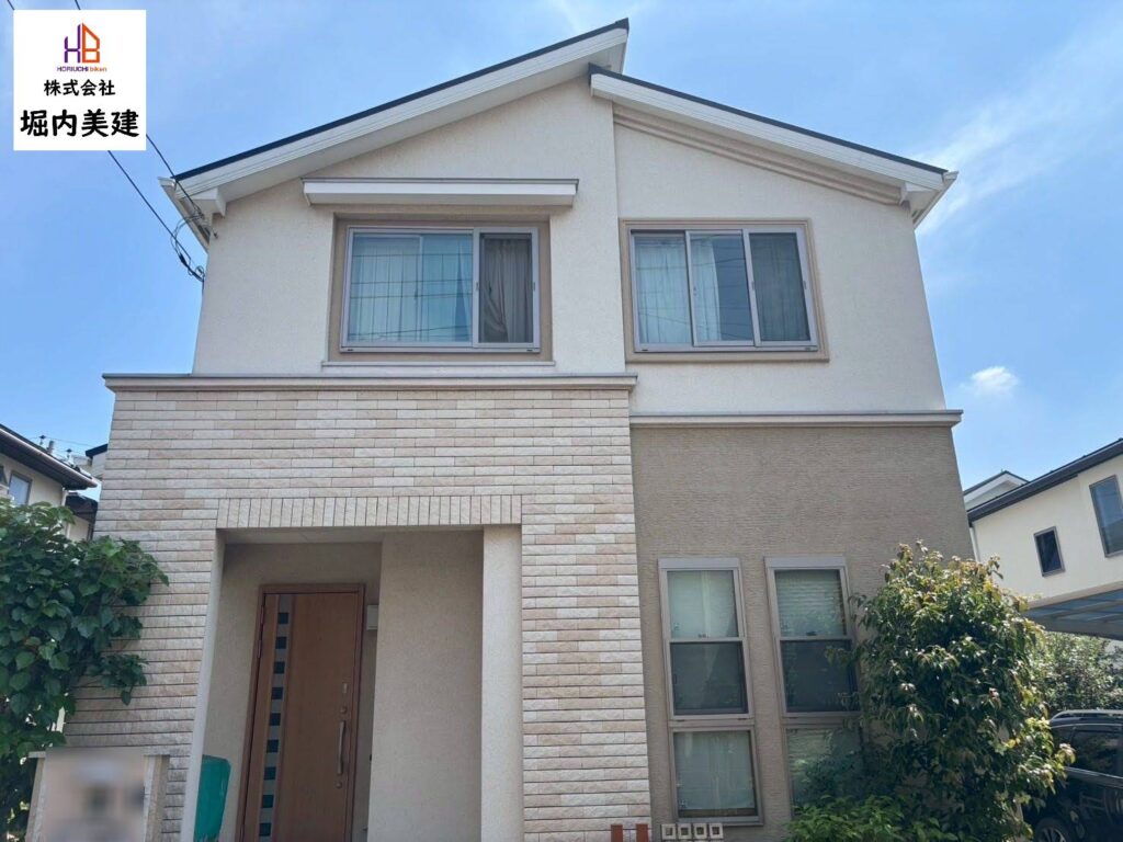 船橋市の堀内美建が外壁塗装を施工する柏市手賀の杜の戸建て住宅