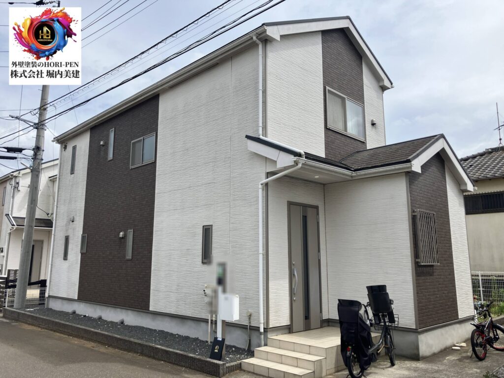 船橋市の堀内美建が外壁塗装を施工する船橋市三咲の戸建て住宅