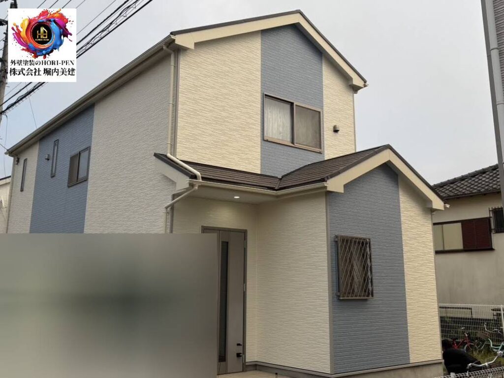船橋市の堀内美建が外壁塗装を施工する船橋市三咲の戸建て住宅