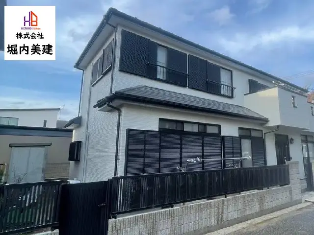 【茂原市早野】ホワイト系モノトーンの外壁塗装