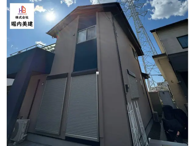 八千代市大和田新田 モカ×ネイビーのアクセントが効いた外壁塗装