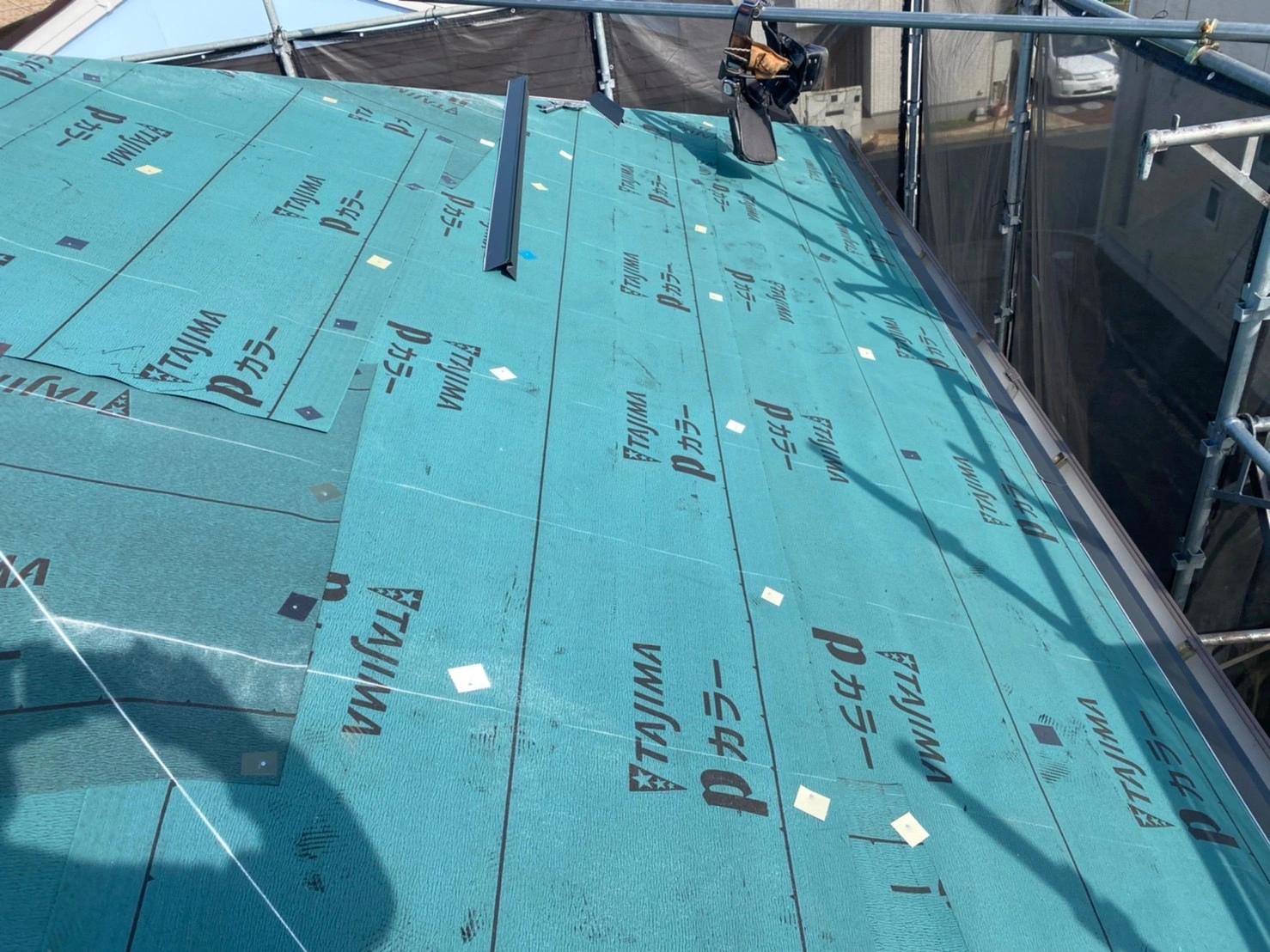 防水シート施工