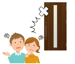 玄関が古くて困ってる夫婦
