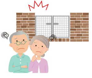 門扉に悩む夫婦