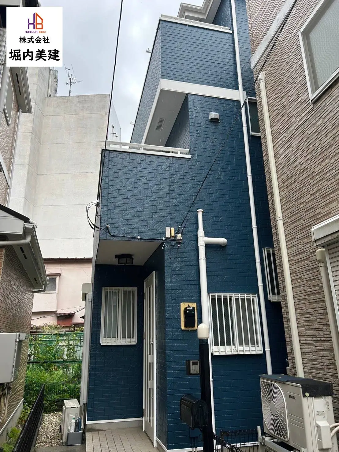 [墨田区八広]深みのあるネイビーブルーでスタイリッシュな外壁塗装