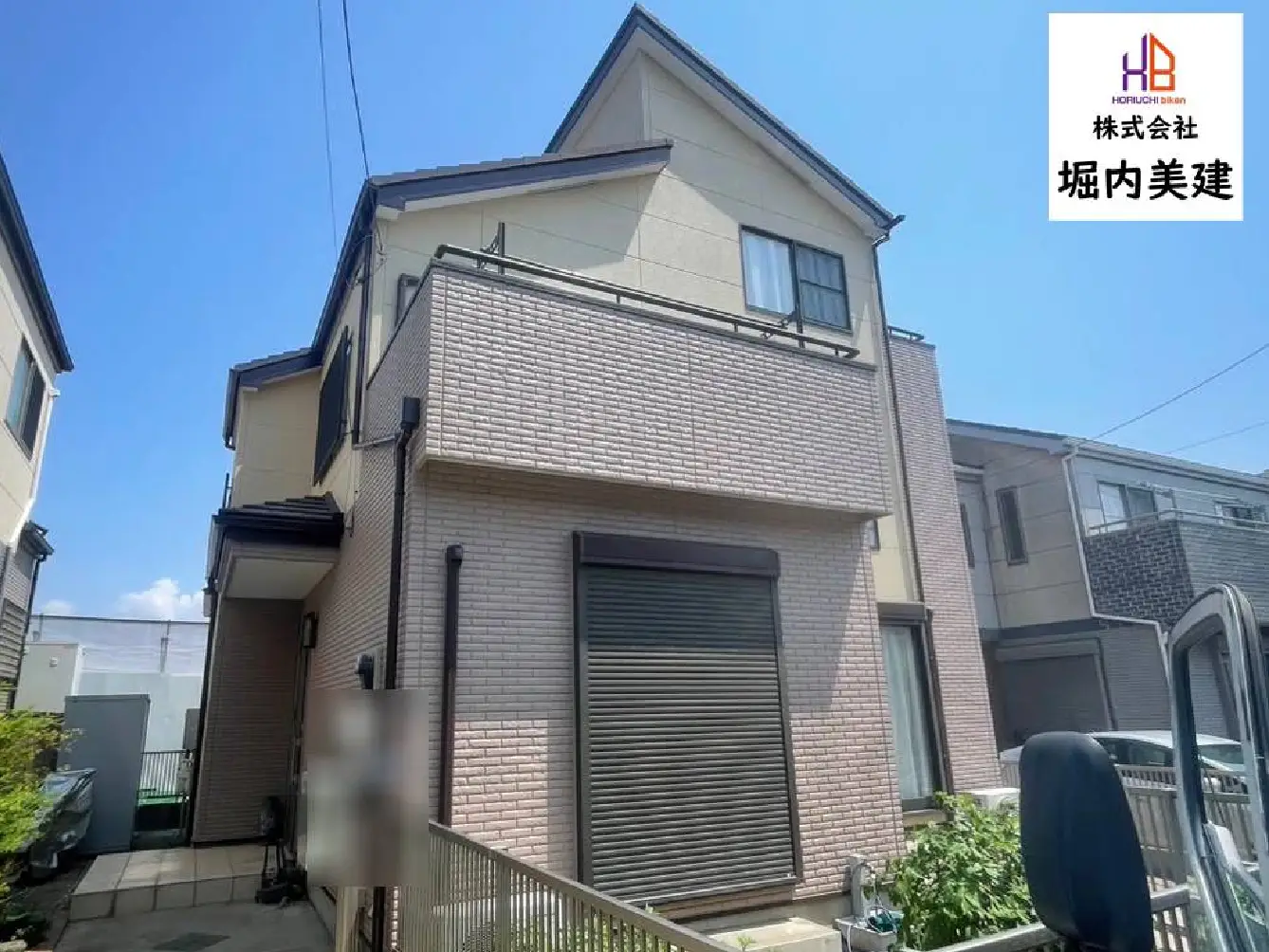 【習志野市鷺沼】モカ×ライトラテのツートンカラーで落ちついた雰囲気の外壁塗装