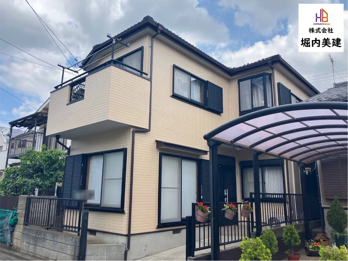 【鎌ヶ谷市鎌ヶ谷】ベージュ系の上品な外壁塗装