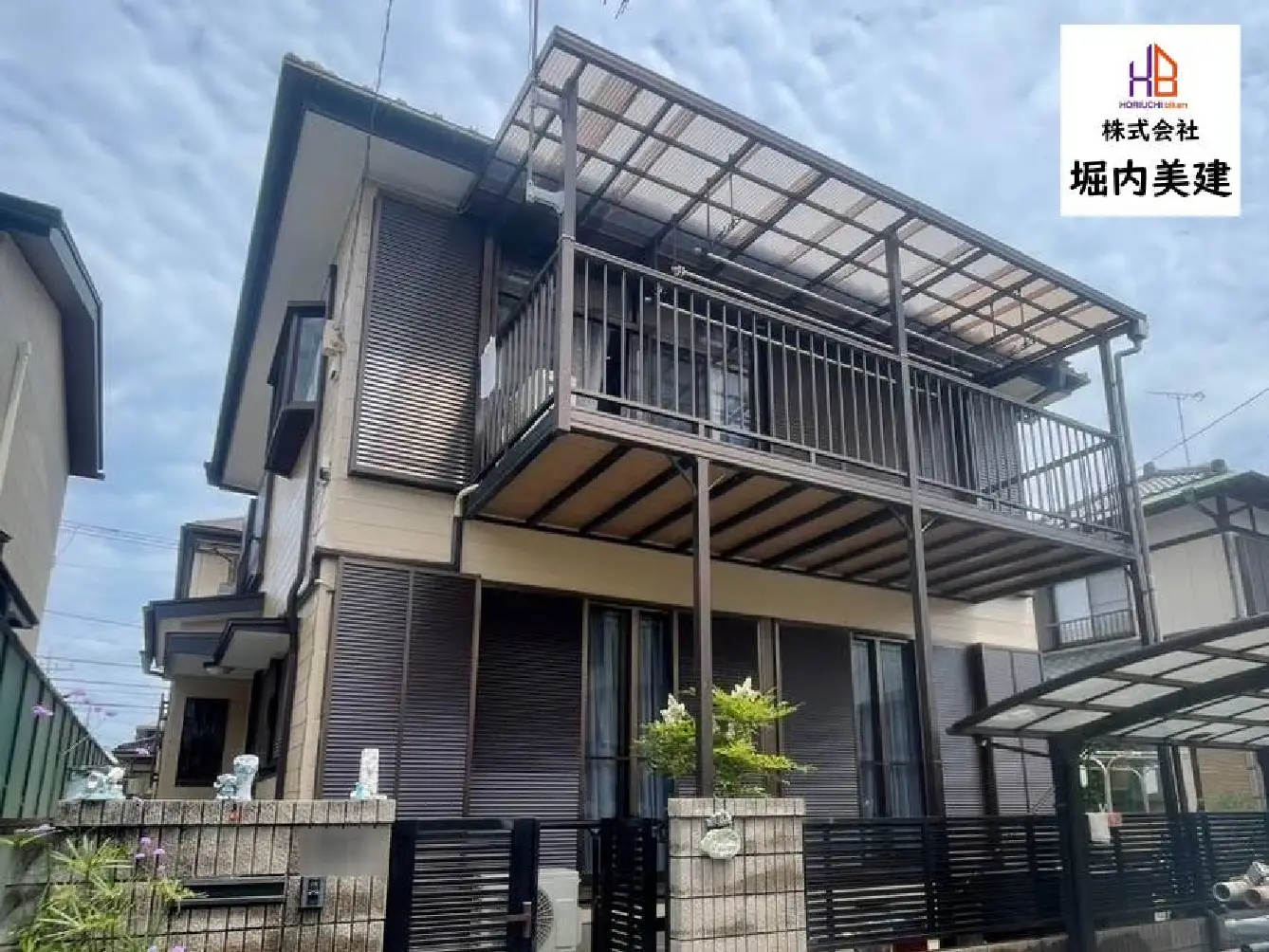 【千葉市稲毛区】やわらかなクリームベージュで柔らかく親しみやすい印象の外壁塗装