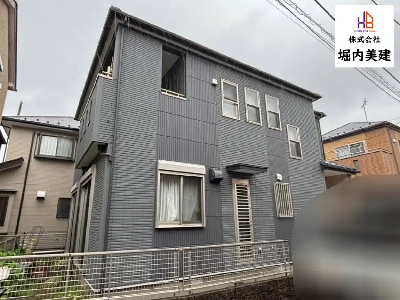 【千葉市花見川区】濃いグレーのスタイリッシュな外壁塗装