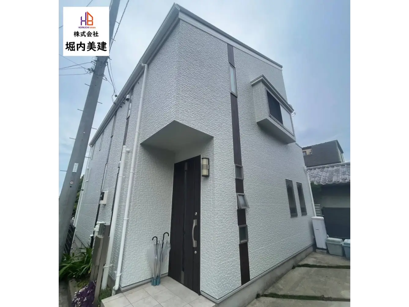 【松戸市岩瀬】清潔感とスタイリッシュさを兼ね備えたオフホワイトの外壁塗装