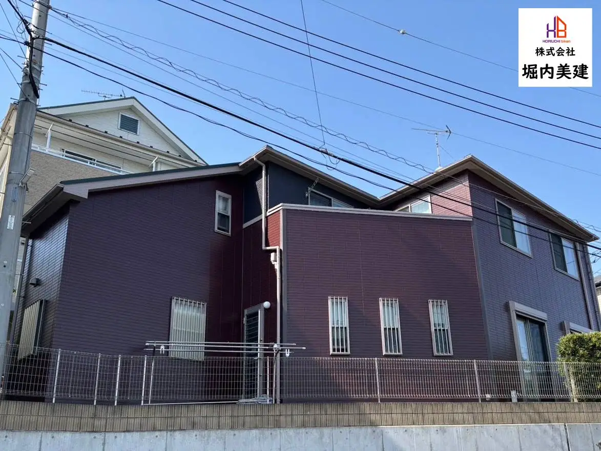 船橋市上山町 深みのあるブラウンカラーで落ち着いた雰囲気の外壁塗装