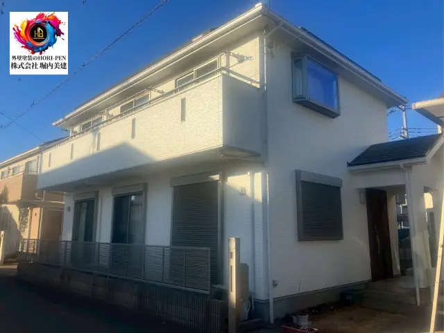 【習志野市鷺沼台】ホワイトで上品で落ち着いた印象の外壁塗装