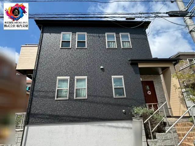 【船橋市坪井東】ネイビー系の上品でスタイリッシュな外壁塗装